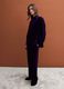 Purple regular-fit stretch shirt with velvet-effect finish_1