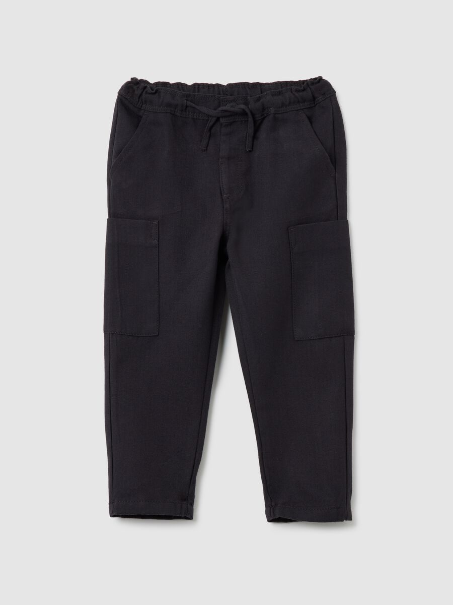 Pantaloni neri da neonato regular fit_0