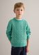 Green pure cotton regular fit pullover for children_1