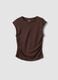 Brown pure cotton regular fit tank top_4
