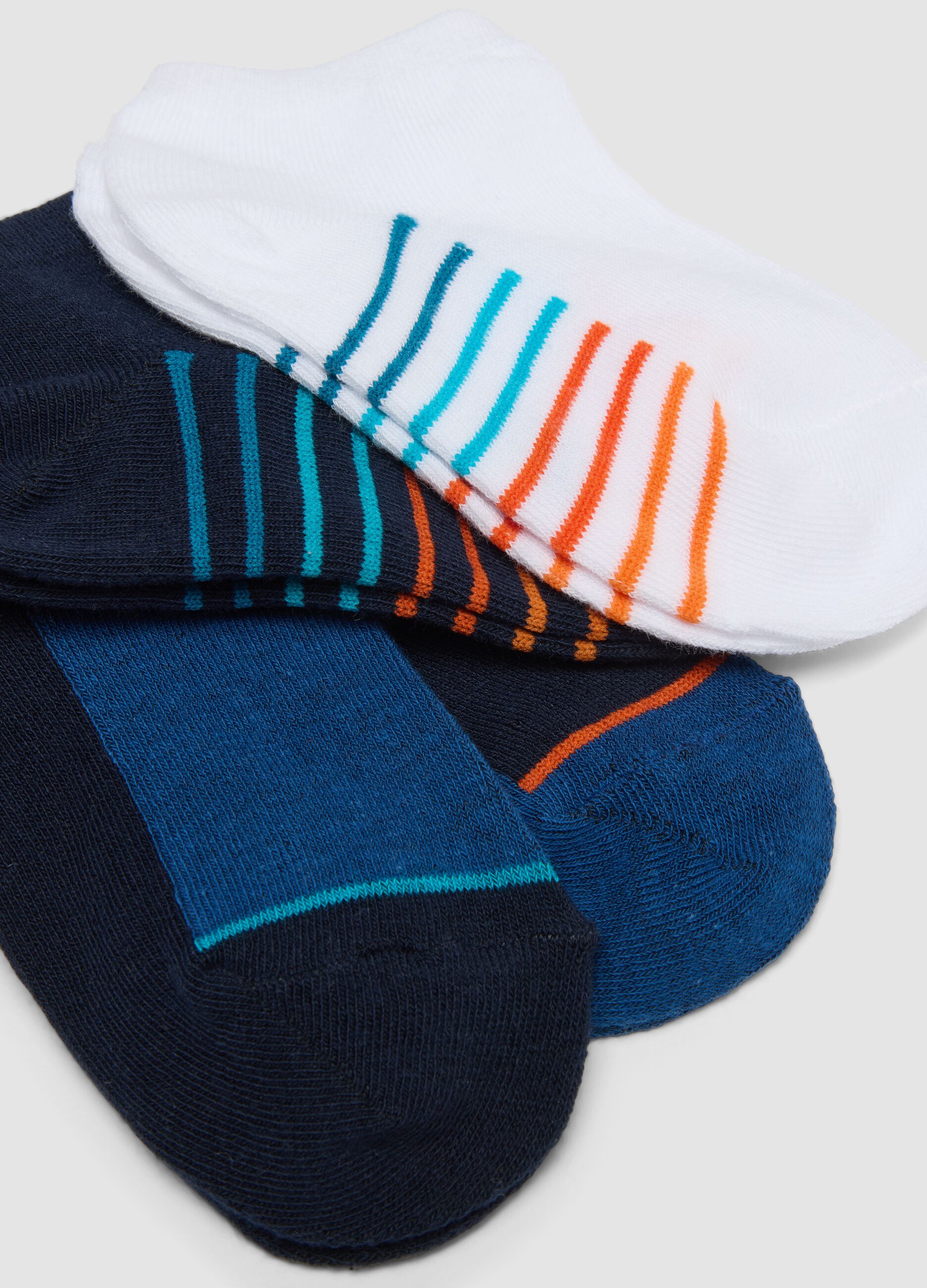 Kids&rsquo; multicolour stretch cotton-blend sock multipack
