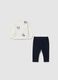 Multicoloured cotton blend sweatshirt and trousers set for girls with regular fit_0