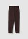 Brown slim fit chino trousers_4