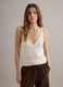 White pure cotton regular-fit knitted vest top_2