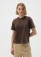 Brown T-shirt in pure Italian cotton regular fit_0