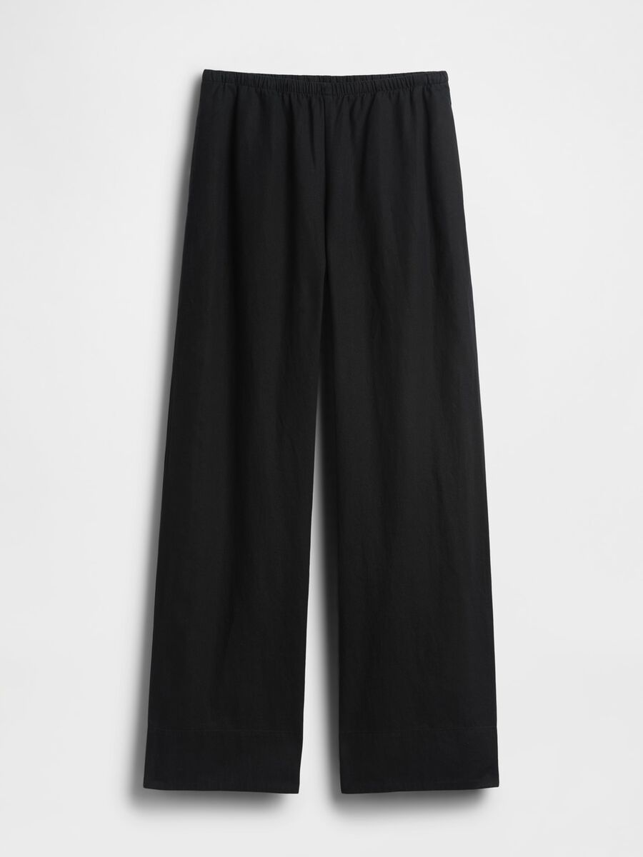Wide-leg linen-blend trousers_4