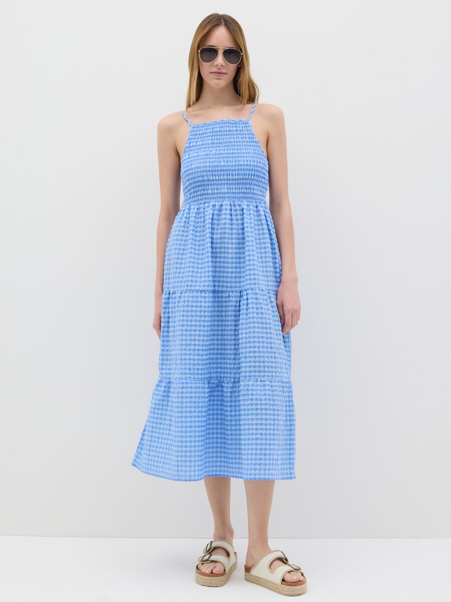 Long blue checked dress B.Angel_0