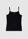 Black Stretch Cotton Regular Fit Women's Top_4