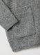 Grey Stretch Fabric Cardigan with Oversized Fit_1