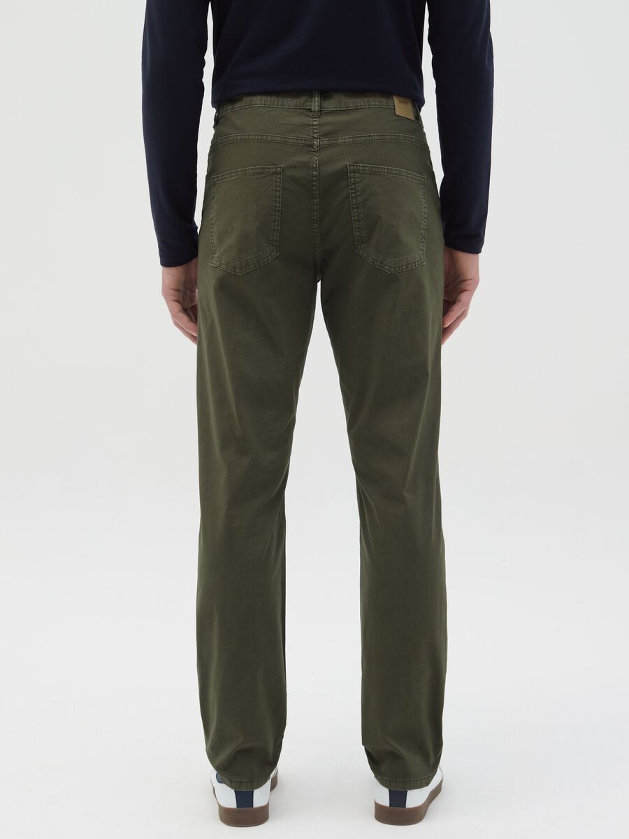 Slim-fit trousers in cotton poplin_3