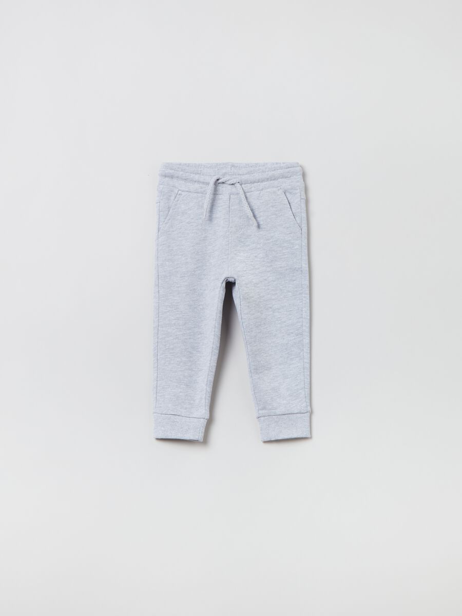 Joggers in felpa con coulisse_0
