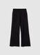 Black Cotton Blend Jogger Trousers, Regular Fit_4
