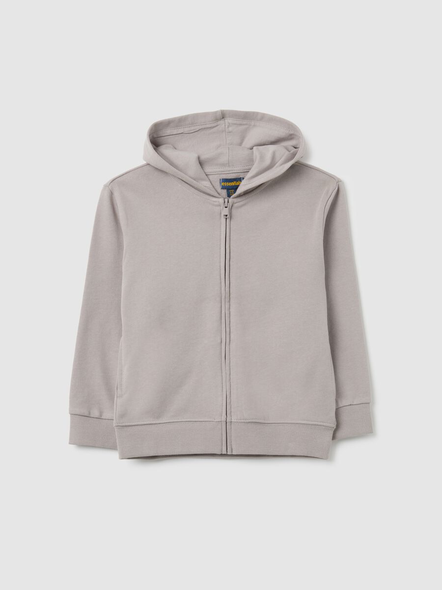 Grey pure cotton regular fit kids' sweatshirt_0