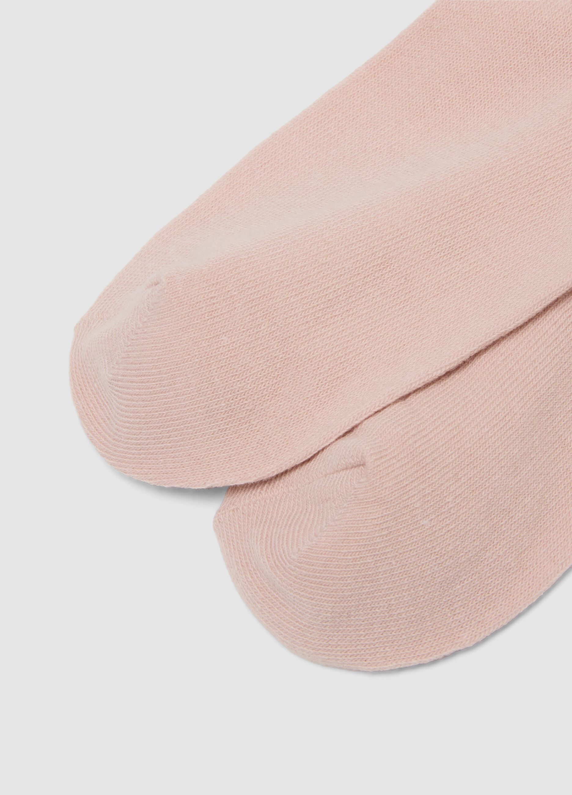 Tripack di calzini rosa e marrone in cotone organico elasticizzato