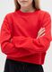 Girls' red crew neck sweatshirt in pure cotton regular fit_2
