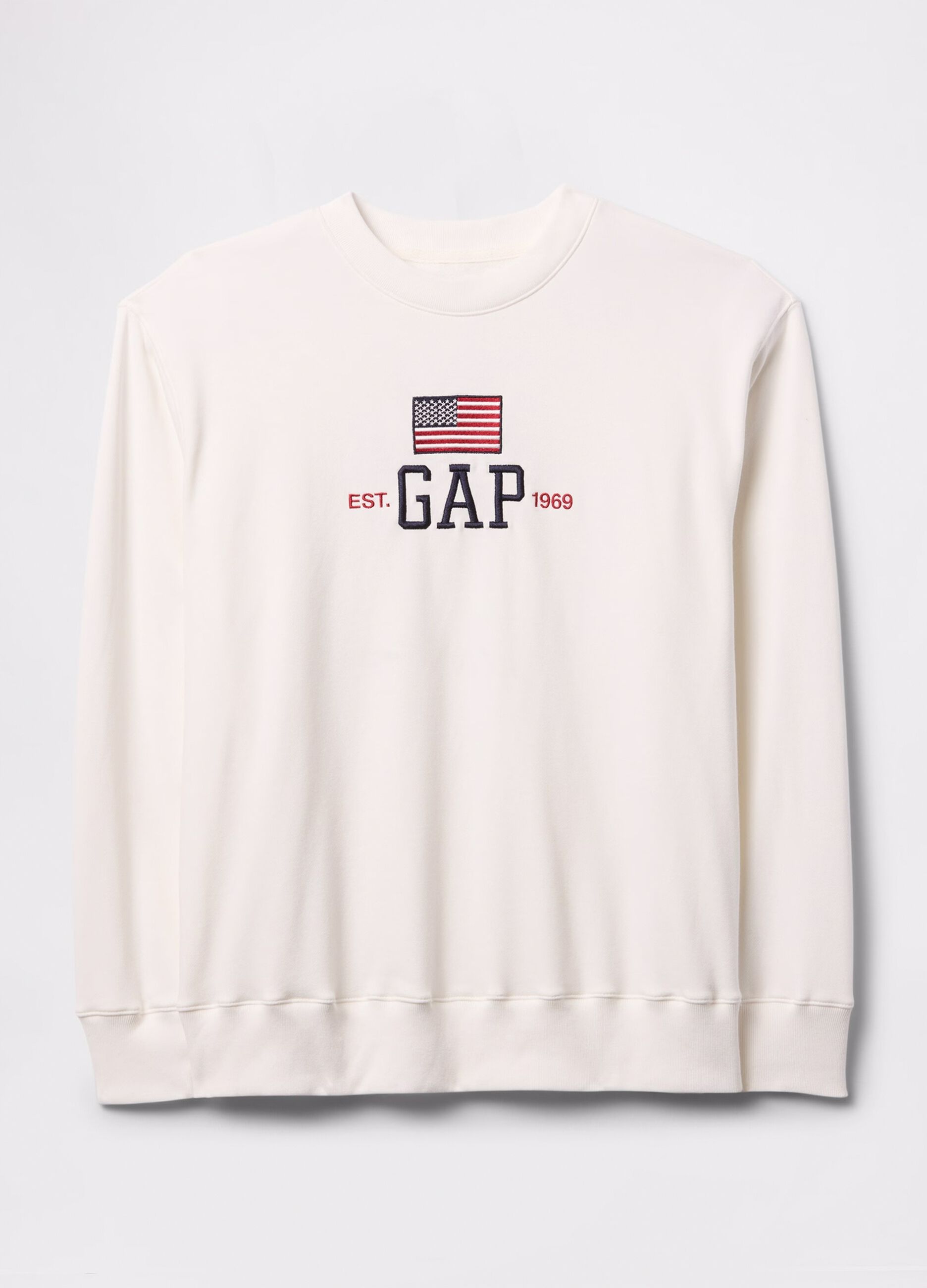 White sweatshirt with logo