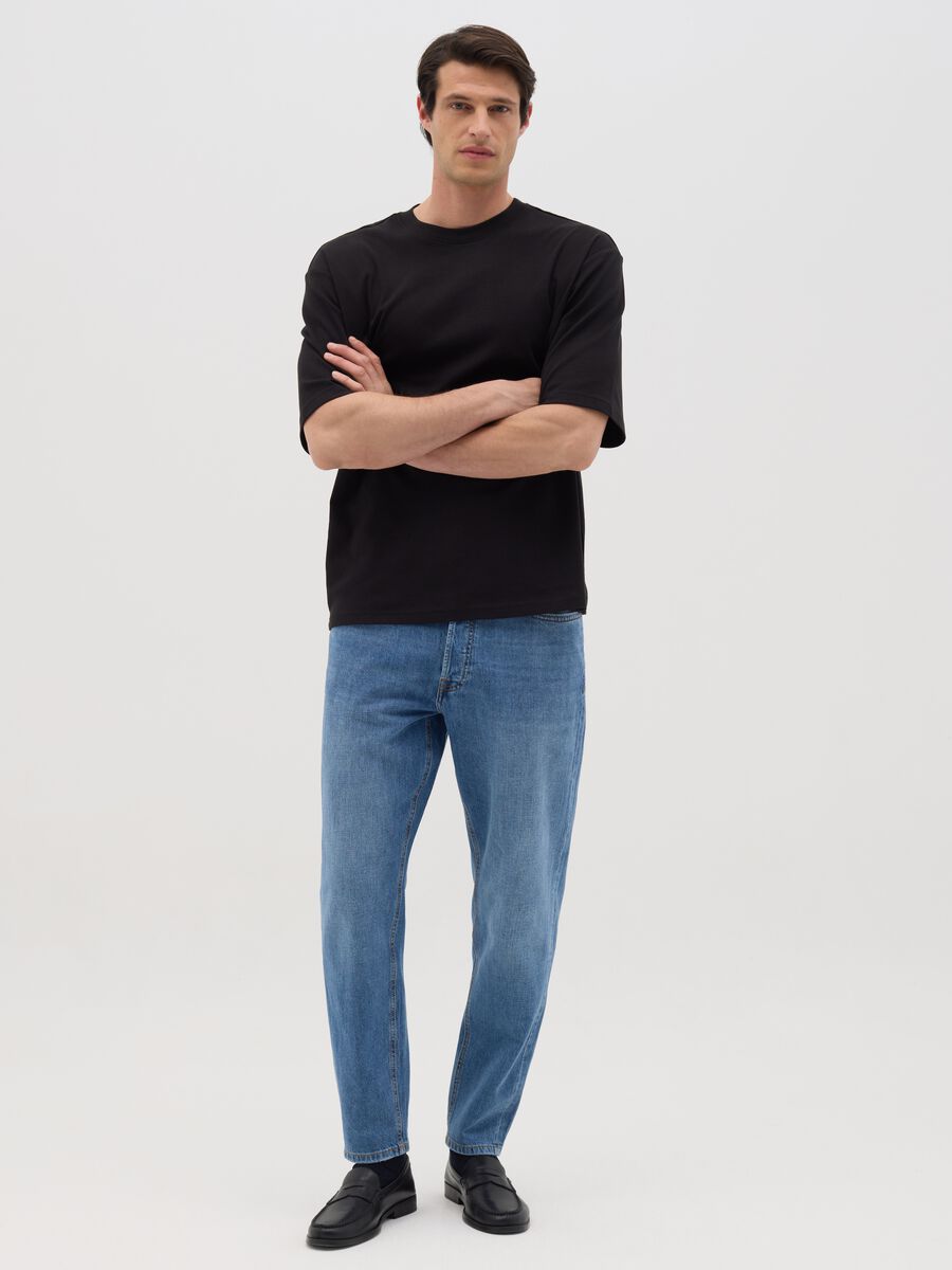 Men’s regular-fit blue denim jeans_0