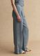 Linen-blend wide-leg trousers with blue and white micro-checks_3