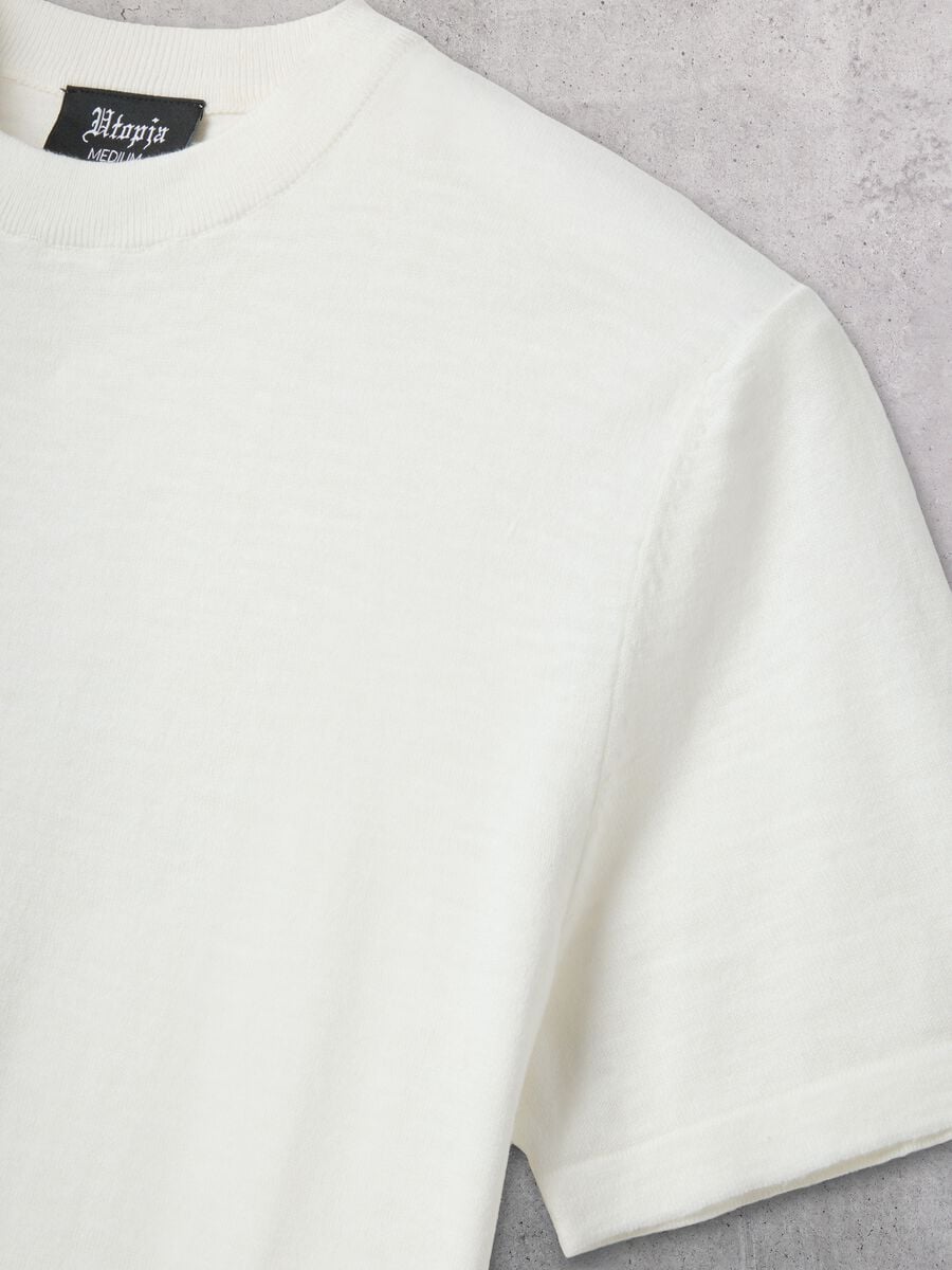 Knit T-shirt White_7