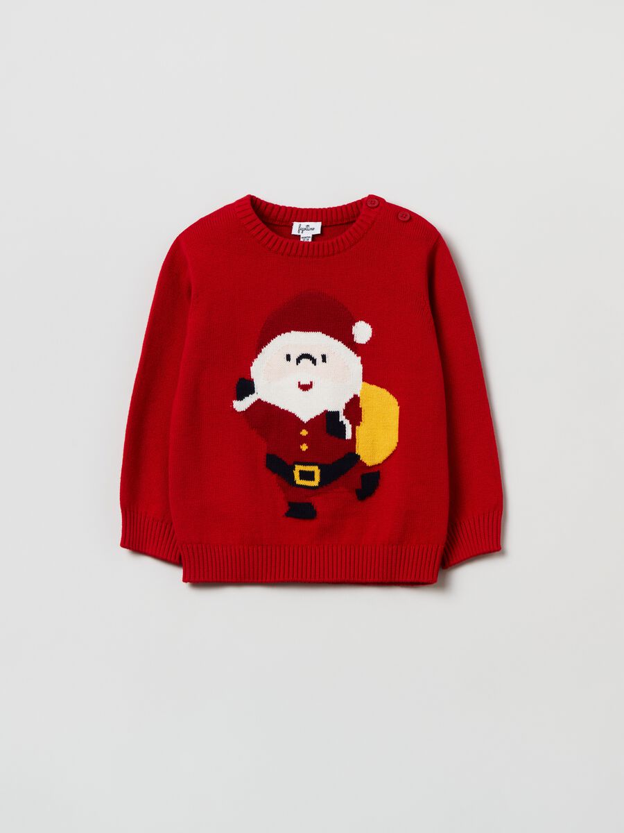 Pullover con motivo natalizio jacquard_0
