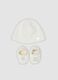 White set with hat and booties in pure organic cotton_0