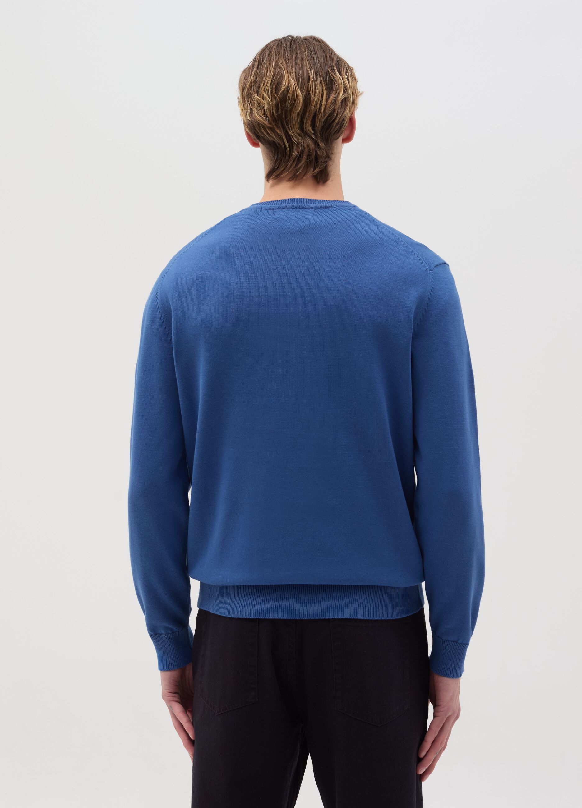 Pullover in cotone con scollo rotondo