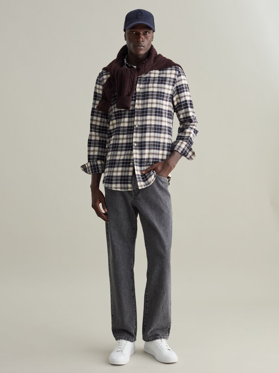 Flannel shirt with check pattern_1