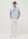 Blue pure cotton regular fit T-shirt with print_1