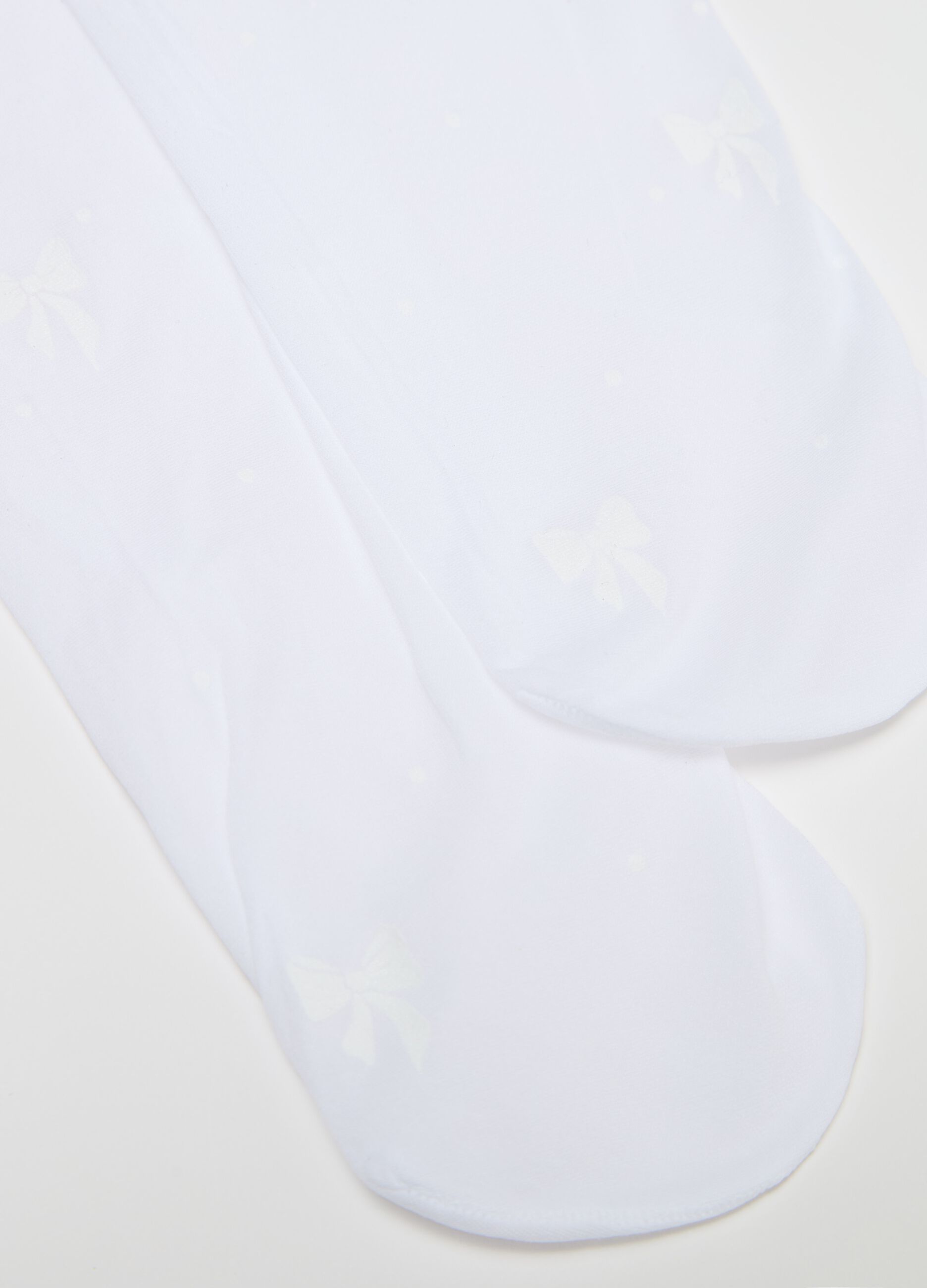 Tights with bows print