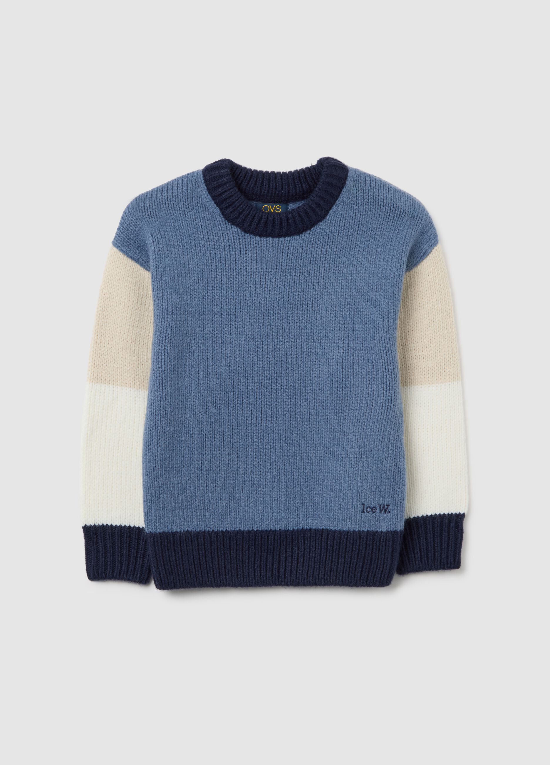 Kids' Multicolour Striped Oversized Pullover