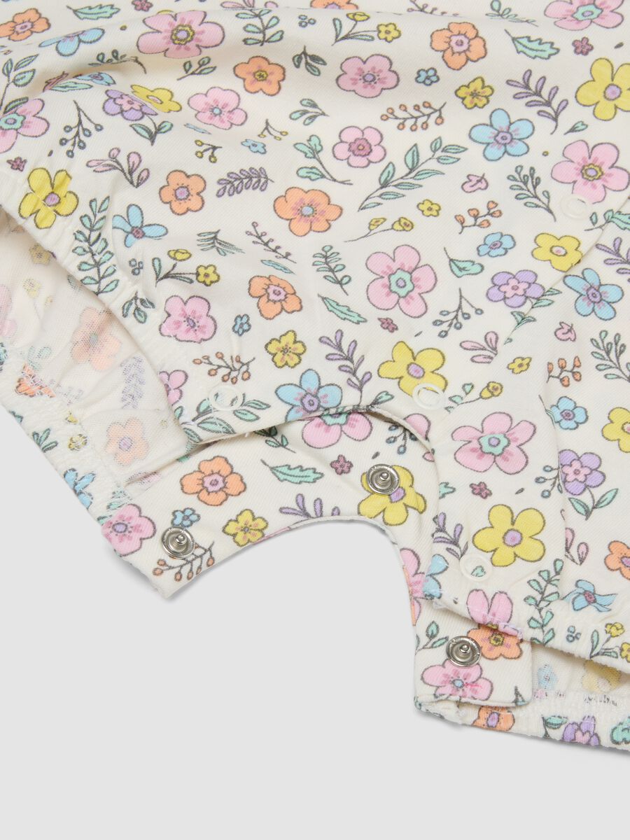 Two-pack romper in multicolour pure cotton for baby girl_2