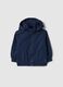 Blue waterproof children's jacket, regular fit with zip and hood_0