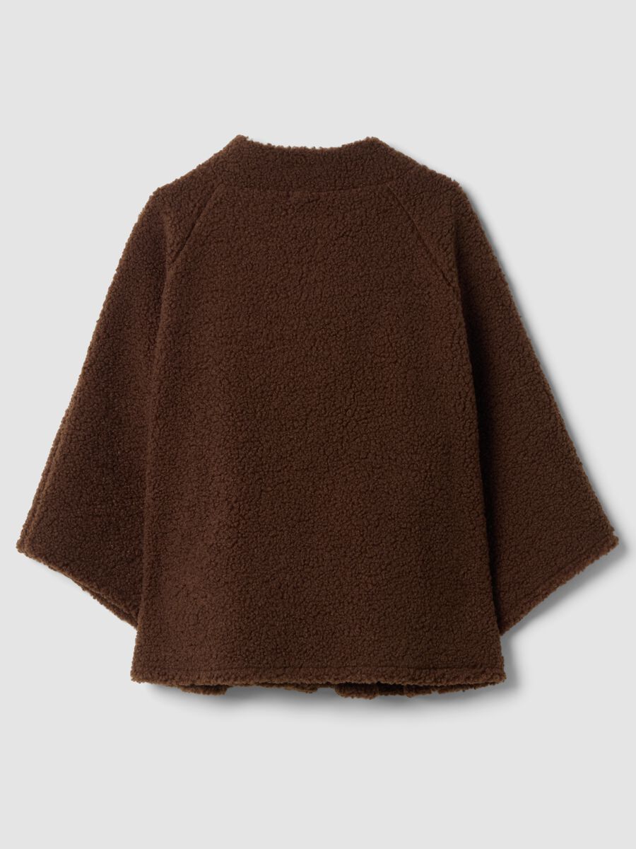 Cappotto marrone scuro regular fit con bottoni_2