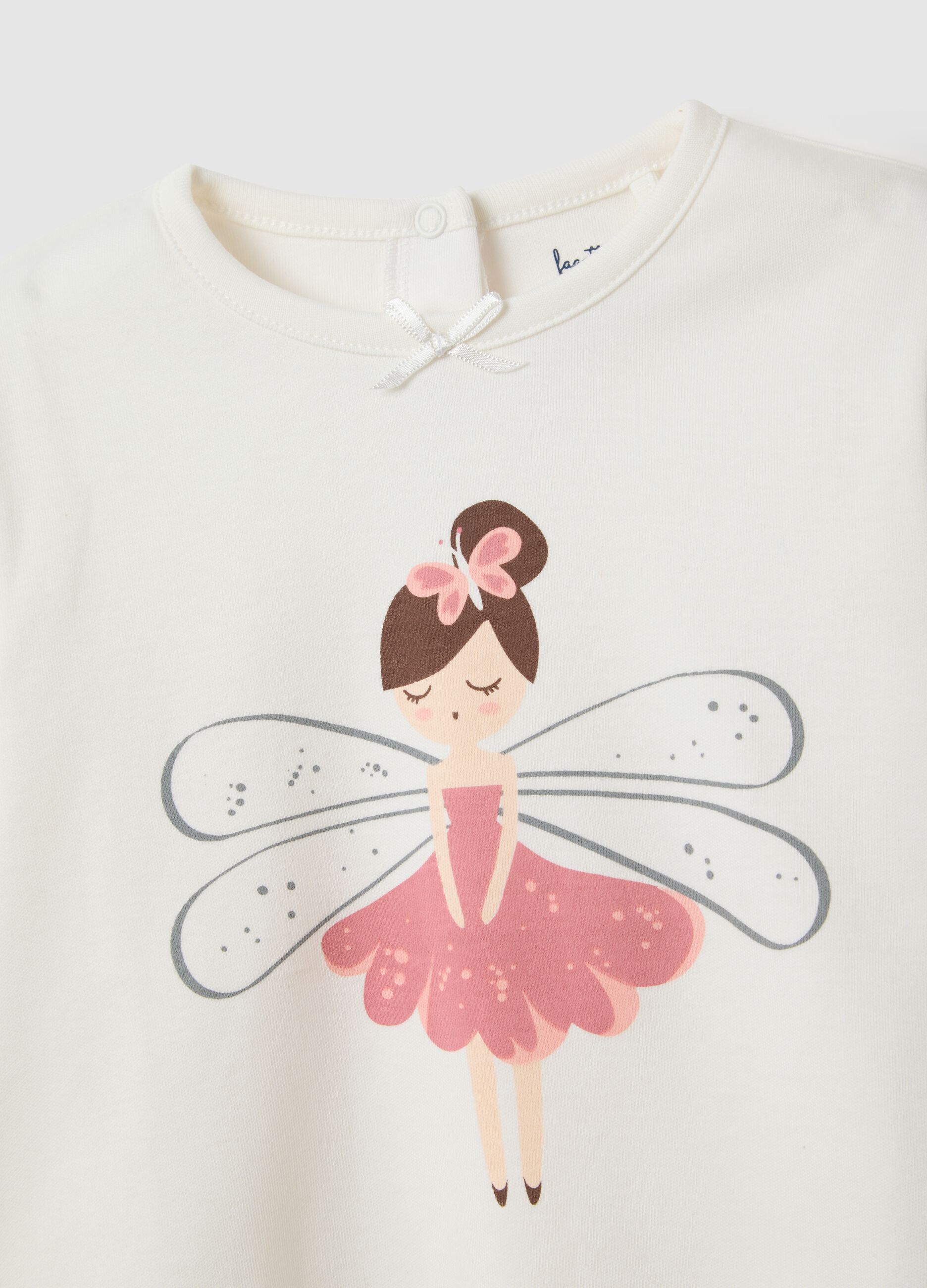White and pink cotton pyjamas for girls