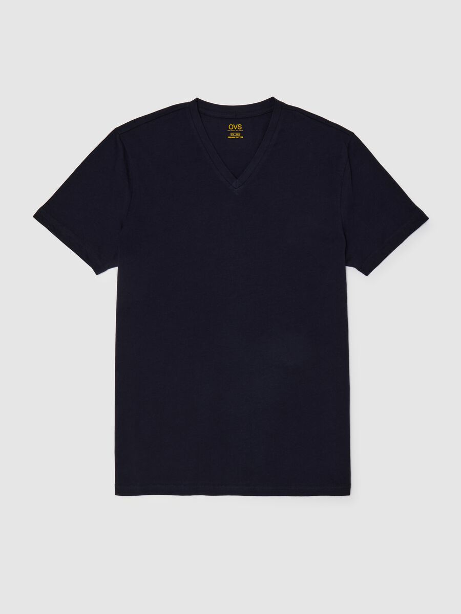 Men's Blue Pure Cotton T-shirt_4
