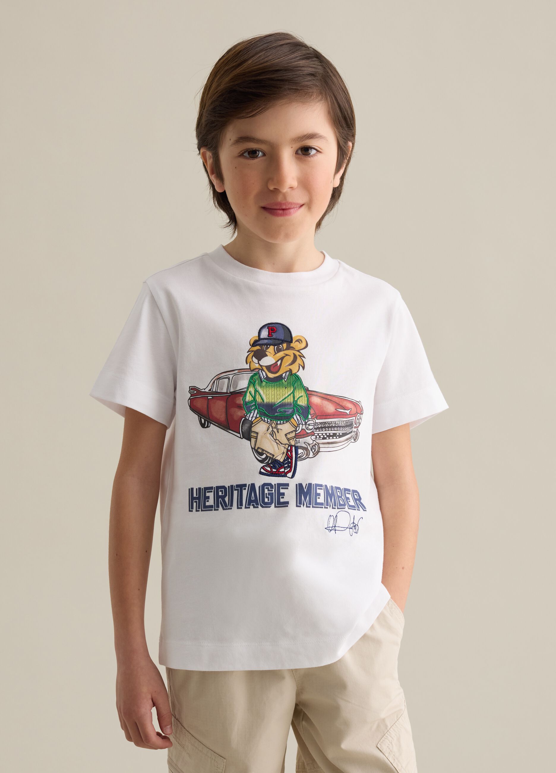 Cotton T-shirt with print