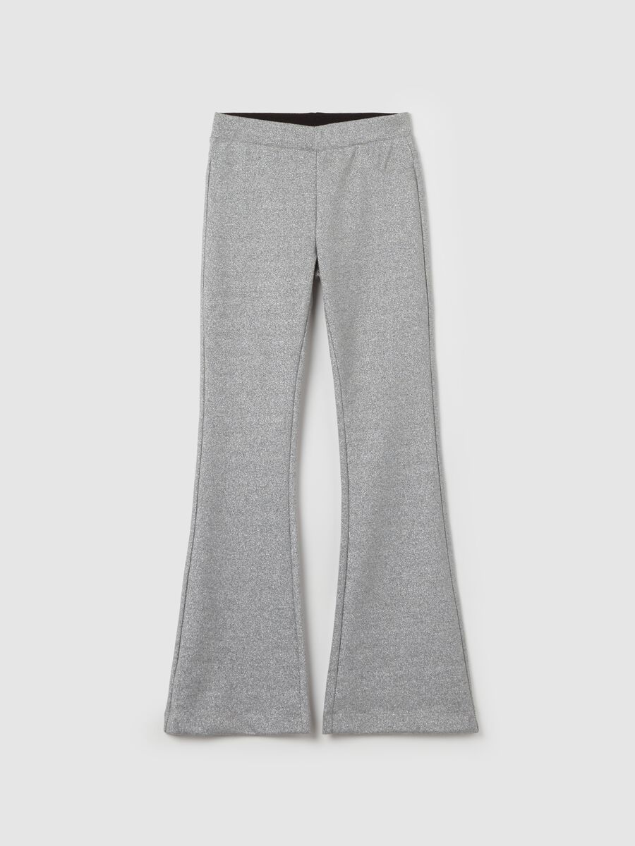 Flare-fit treggings with lurex_0