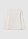 Girls' white pure cotton T-shirt regular fit_1