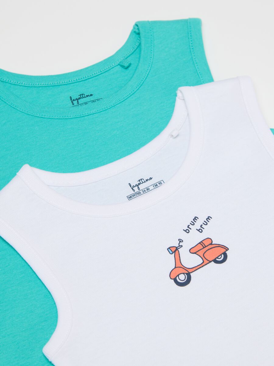Three-pack sleeveless bodysuits with print_2