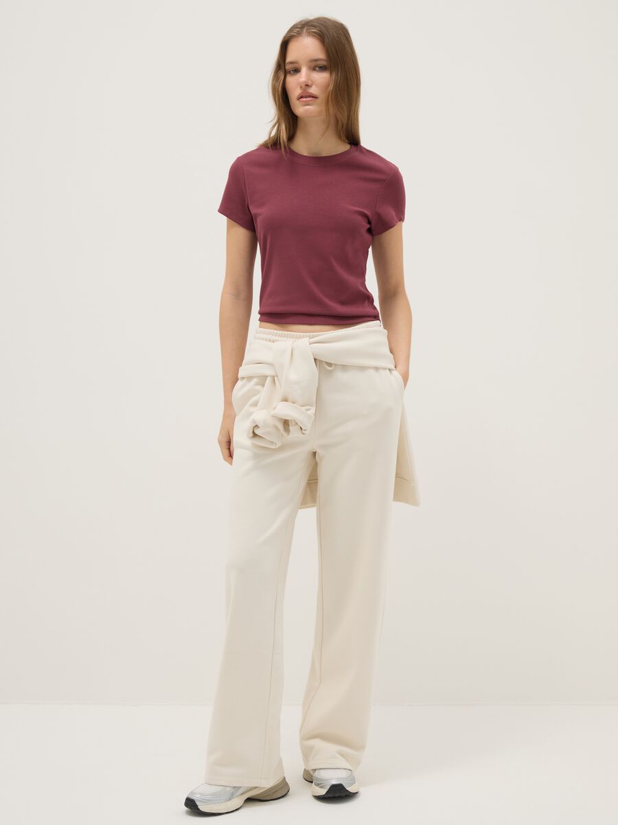 Red Stretch Cotton Slim Fit T-Shirt_1