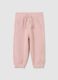 Girls' pink pure cotton jogger trousers_0