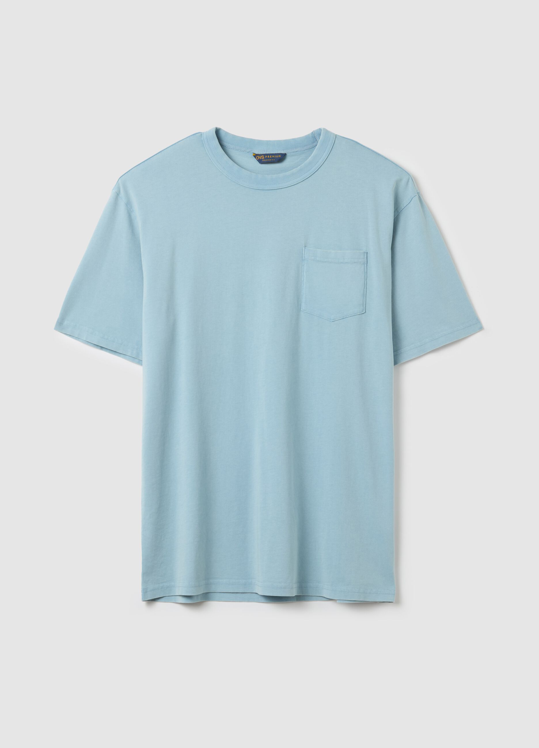 T-shirt relaxed fit in cotone con tasca
