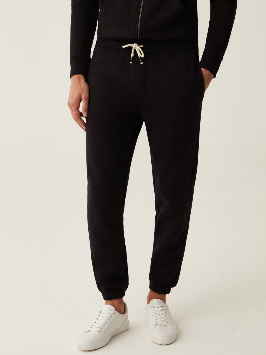 Joggers in felpa con coulisse_1