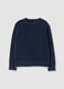 Blue stretch crew-neck top_0