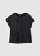Black regular fit top with pleat_4