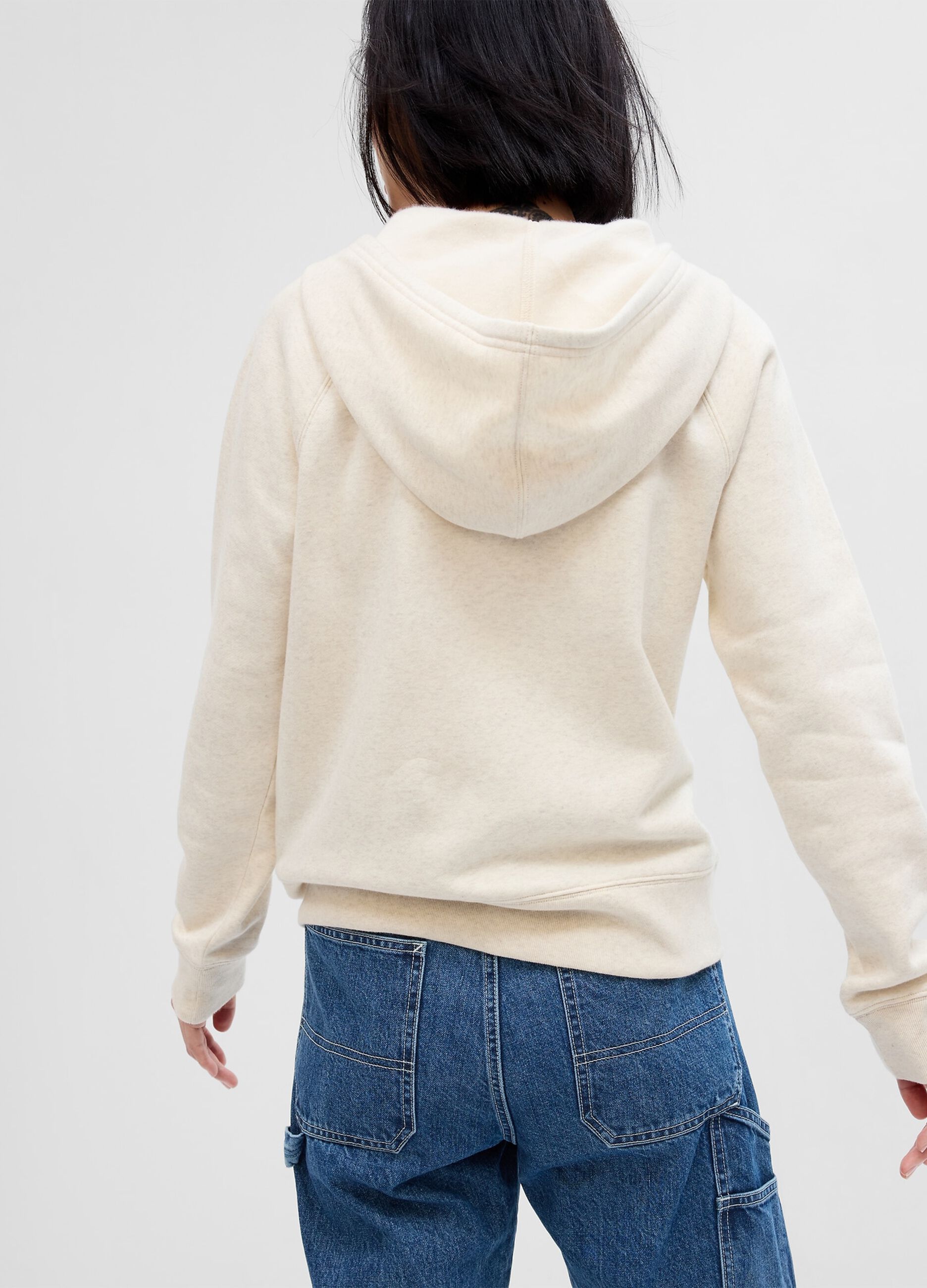 Full-zip sweatshirt with hood and logo embroidery