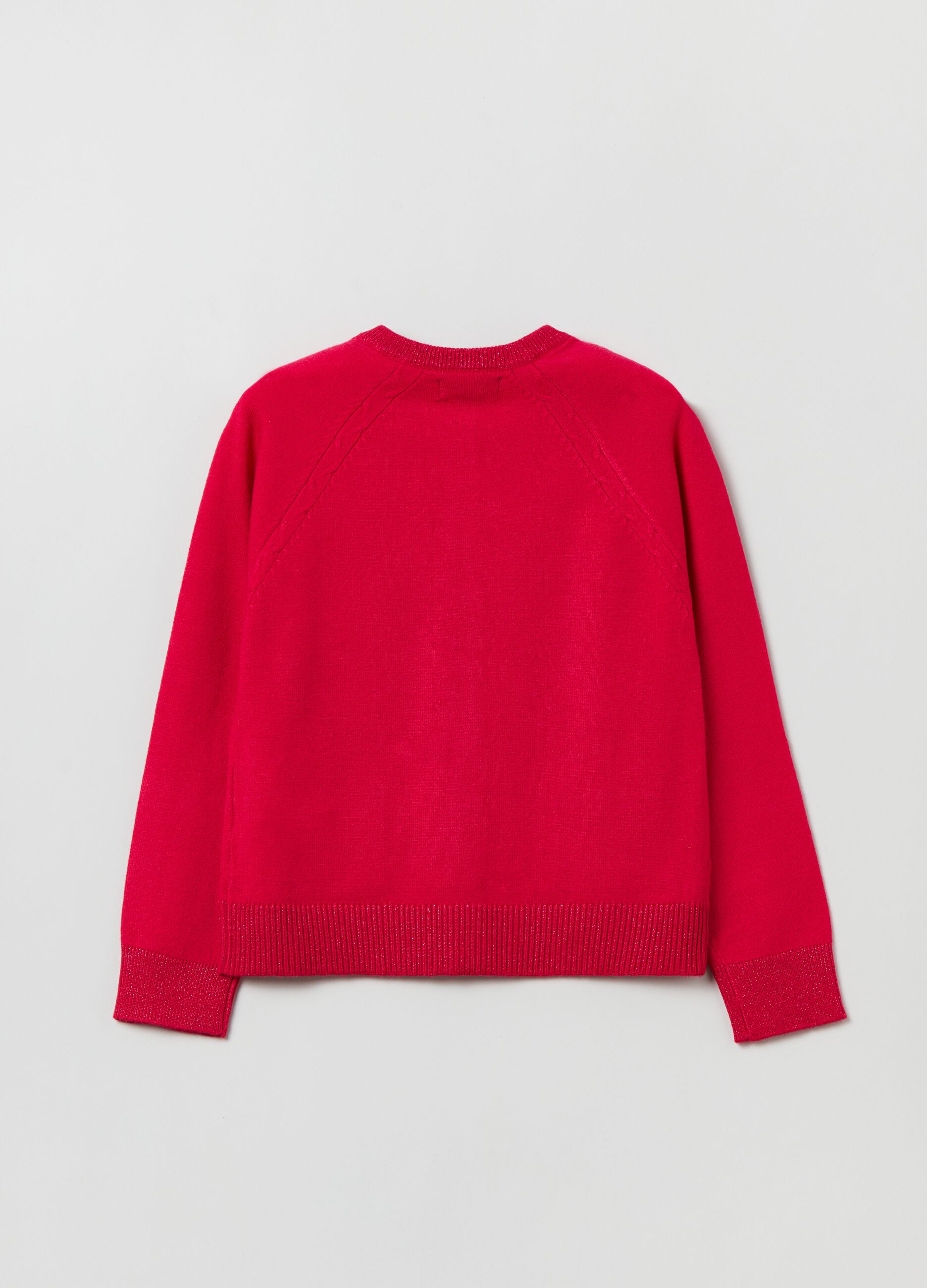 Cardigan girocollo con lurex_1