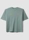 Brown cropped pure cotton boxy-fit T-shirt with print_4