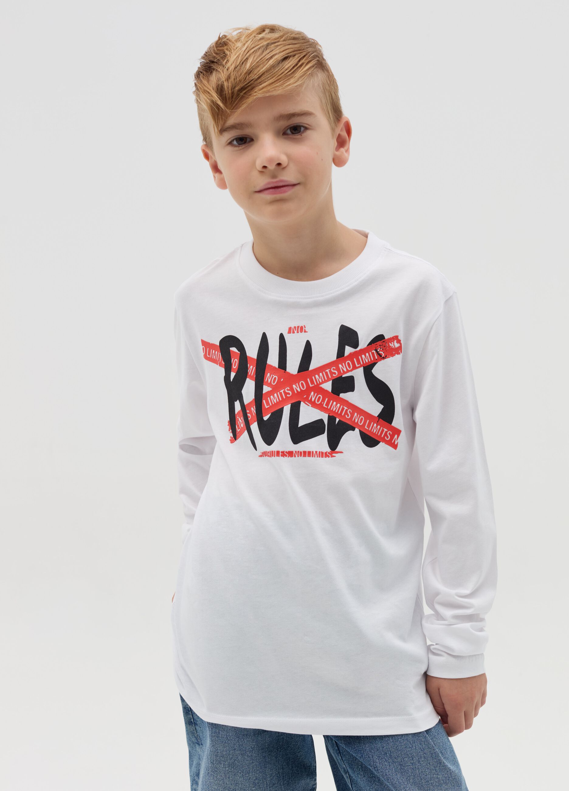 Long-sleeved T-shirt with print