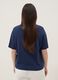 Blue short-sleeved T-shirt in stretch cotton and modal_3